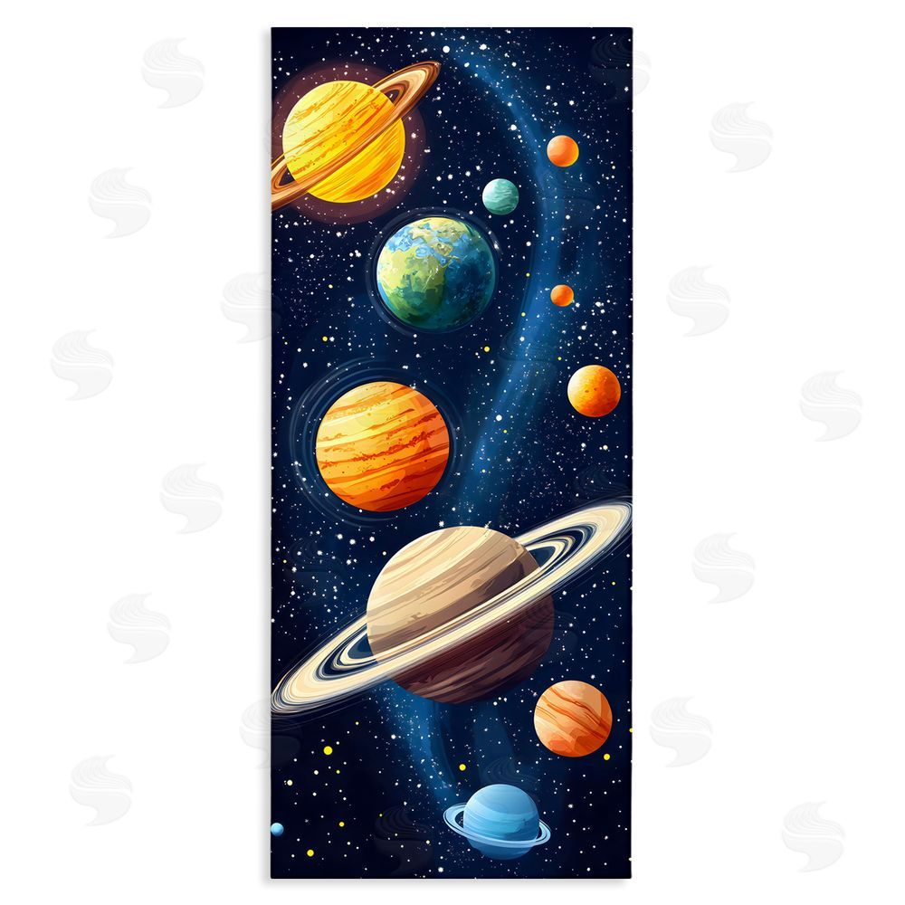 Creative Studio Galaxy Swirl Planetary Orbit Stretched Canvas Wall Art