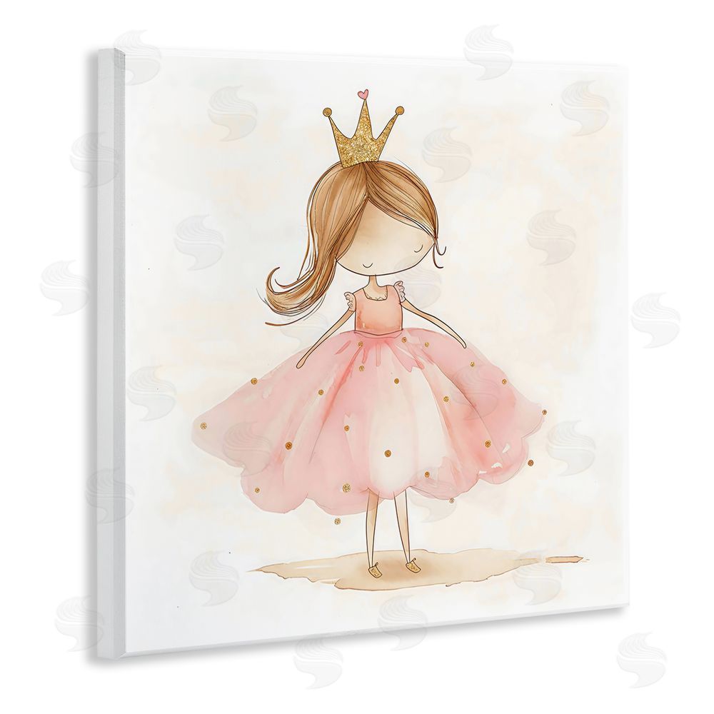 Creative Studio Little Princess with Crown Wall Plaque Home Decor Art Print
