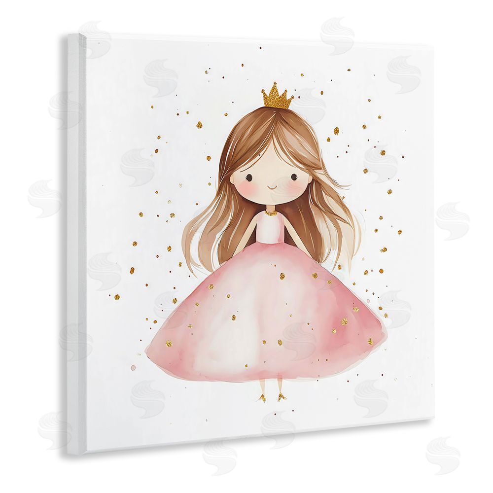 Creative Studio Little Princess with Pink Gown Wall Plaque Home Decor Art Print