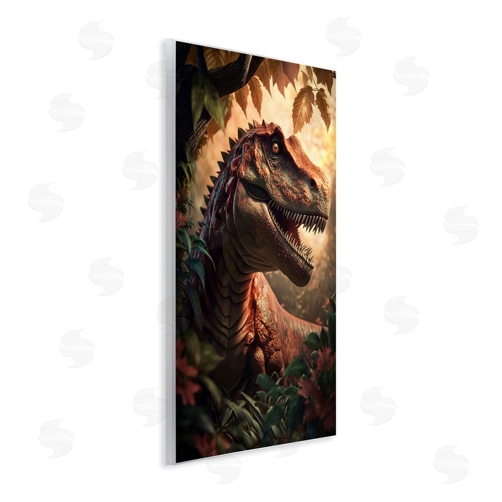 Creative Studio Jungle Raptor with Ancient Foliage Wall Plaque Home Decor Art Print