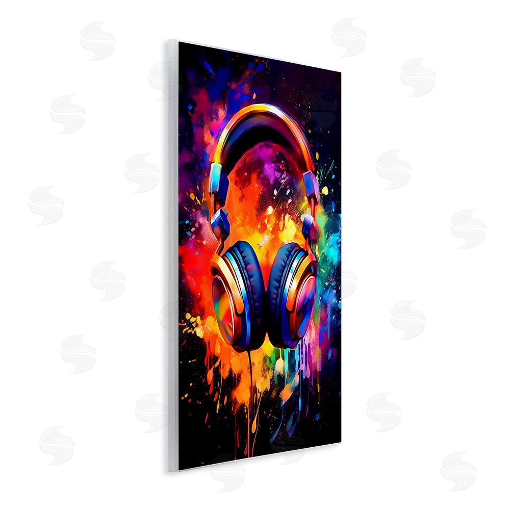 Creative Studio Musical Color Pop Splash Wall Plaque Home Decor Art Print