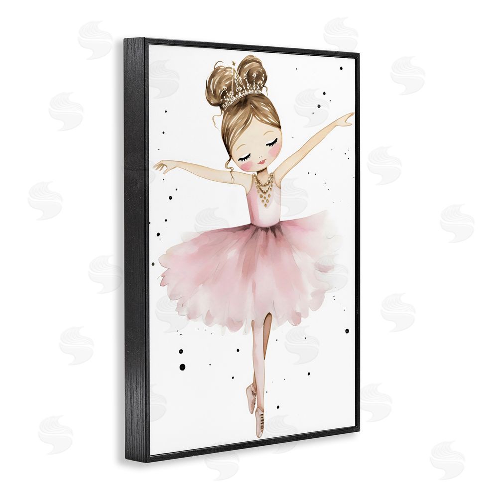 Creative Studio Pointe Princess in Pink Tutu Black Framed Giclee Wall Art