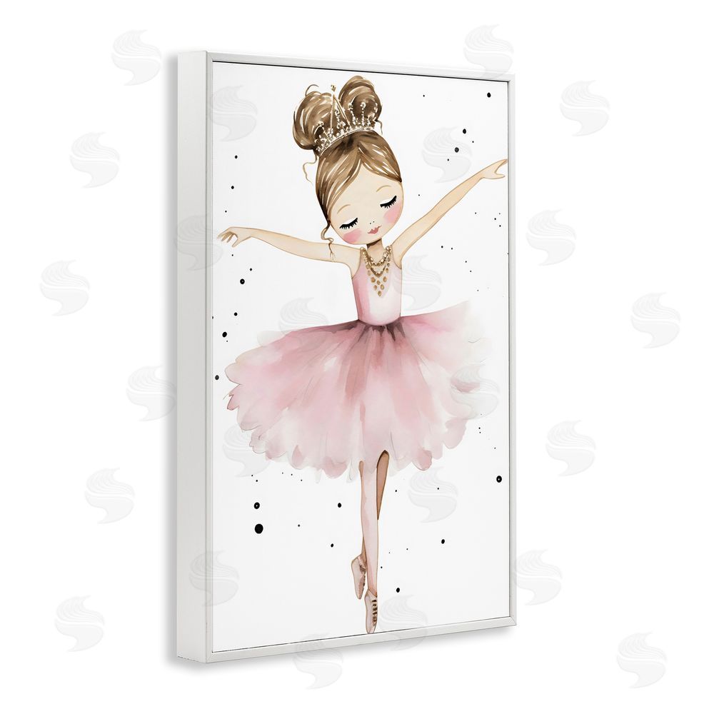 Creative Studio Pointe Princess in Pink Tutu White Framed Giclee Wall Art