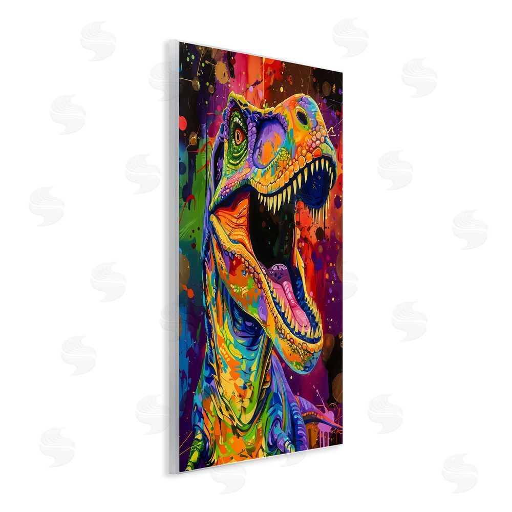 Creative Studio Paint Splatter Urban T-Rex Wall Plaque Home Decor Art Print
