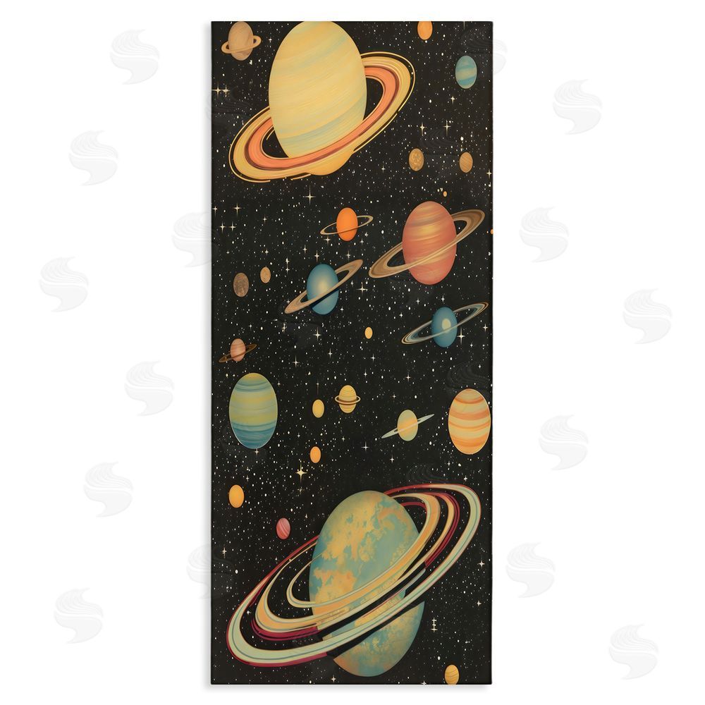 Creative Studio Astronomy Ringed Planet Constellation Stretched Canvas Wall Art Print