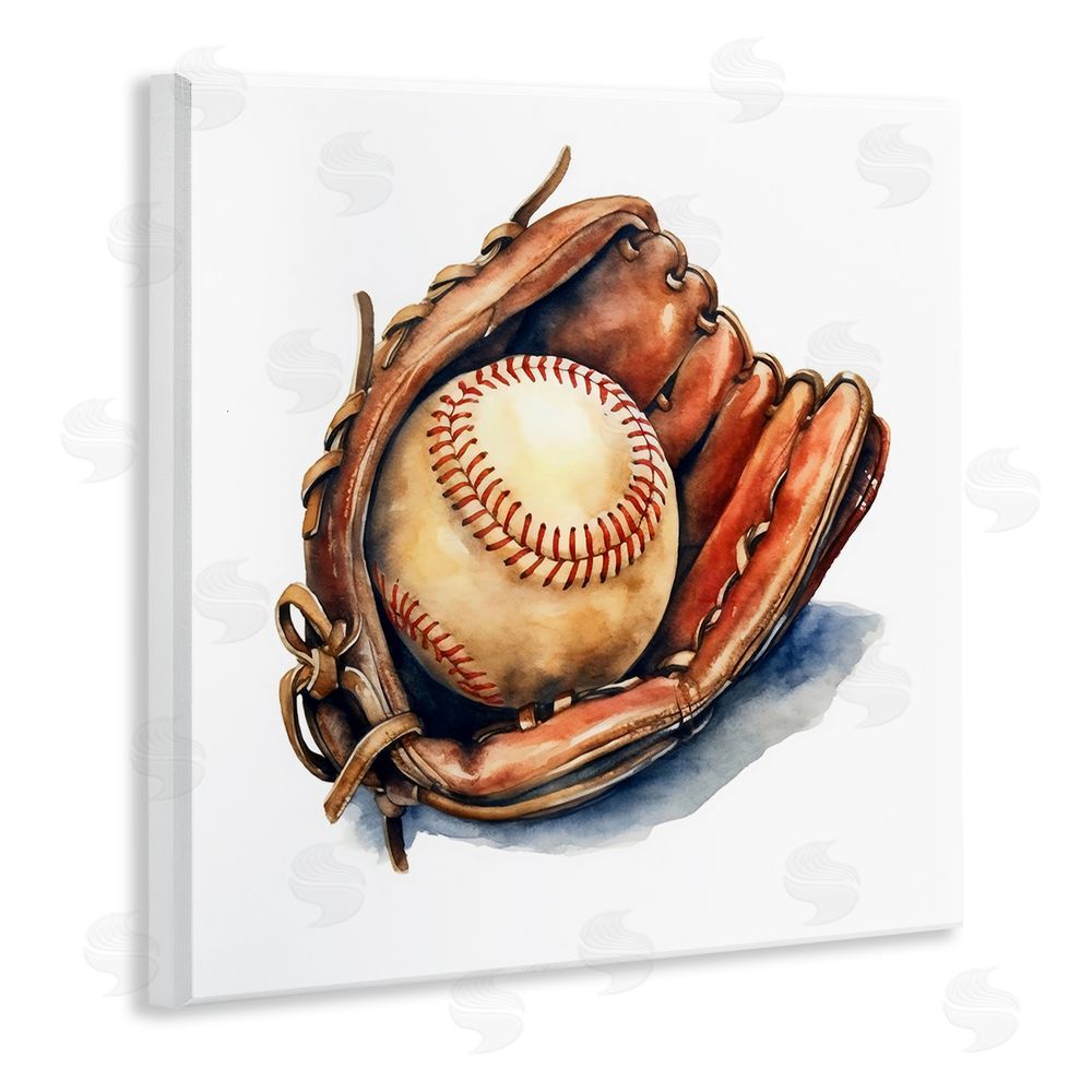 Creative Studio Glove & Ball in Leather Wall Plaque Home Decor Art Print