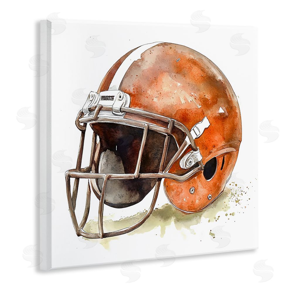 Creative Studio Red Football Helmet Wall Plaque Home Decor Art Print
