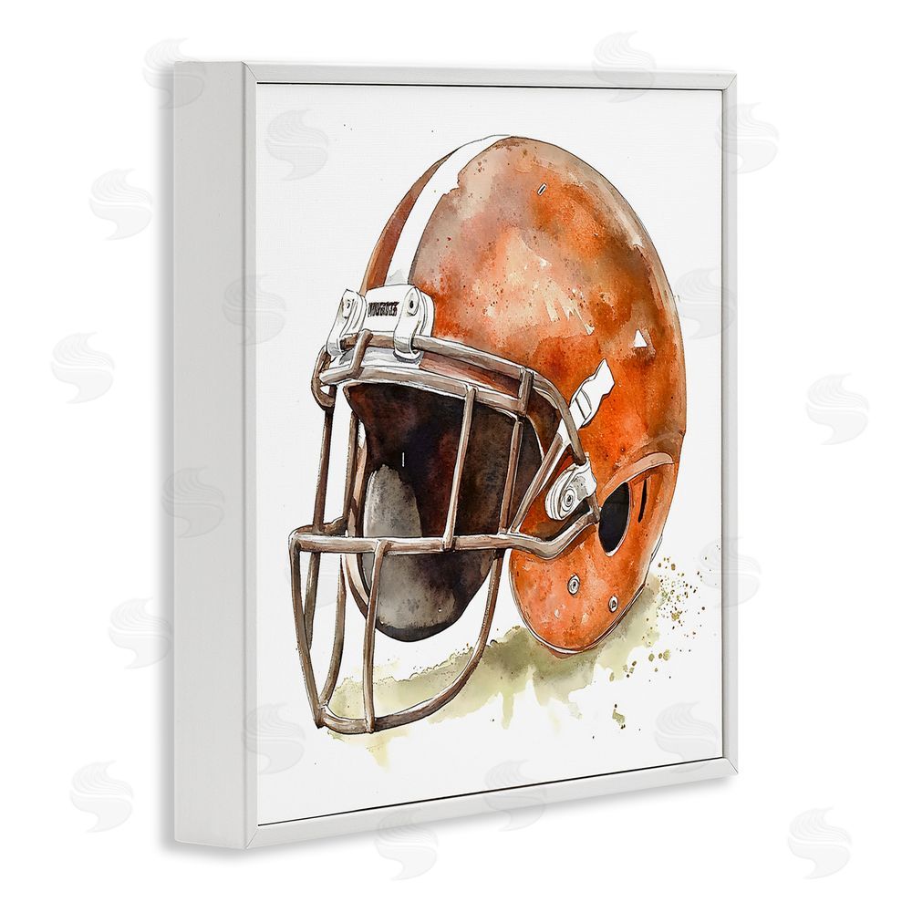 Creative Studio Red Football Helmet White Framed Giclee Wall Art