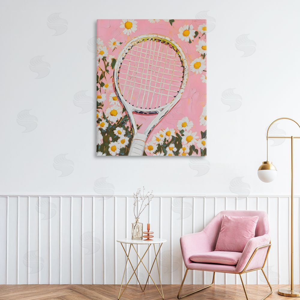 LSR Design Studio Pink Tennis Racket & Daisies