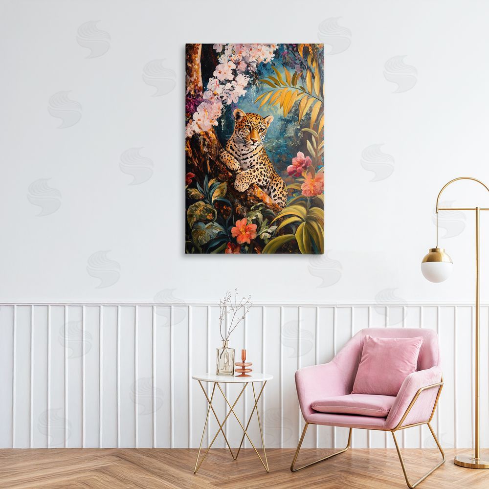 Petal Prints Design On The Wild Side Botanicals Stretched Canvas Wall Art in Room