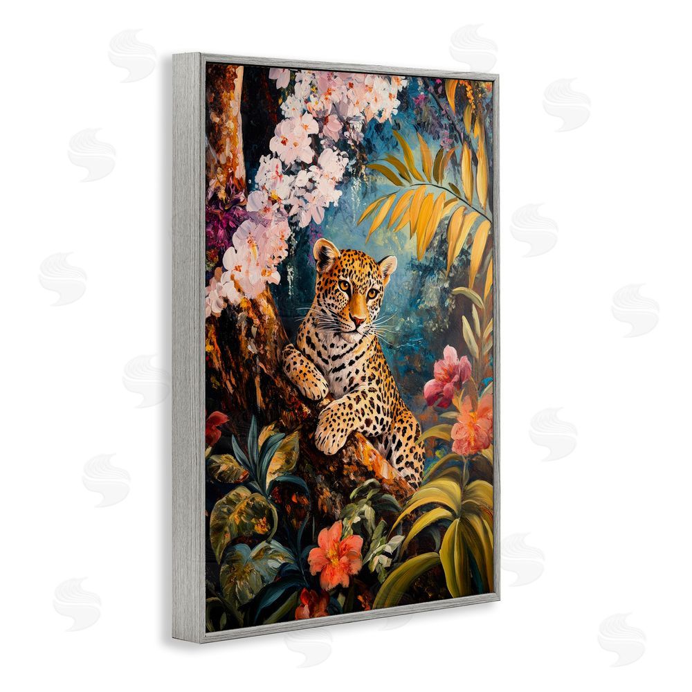 Petal Prints Design On The Wild Side Botanicals Gray Framed Giclee Wall Art
