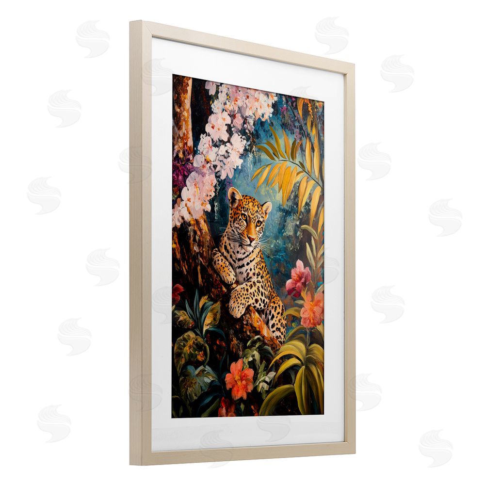 Petal Prints Design On The Wild Side Botanicals Brown Framed Print Under Glass Wall Art