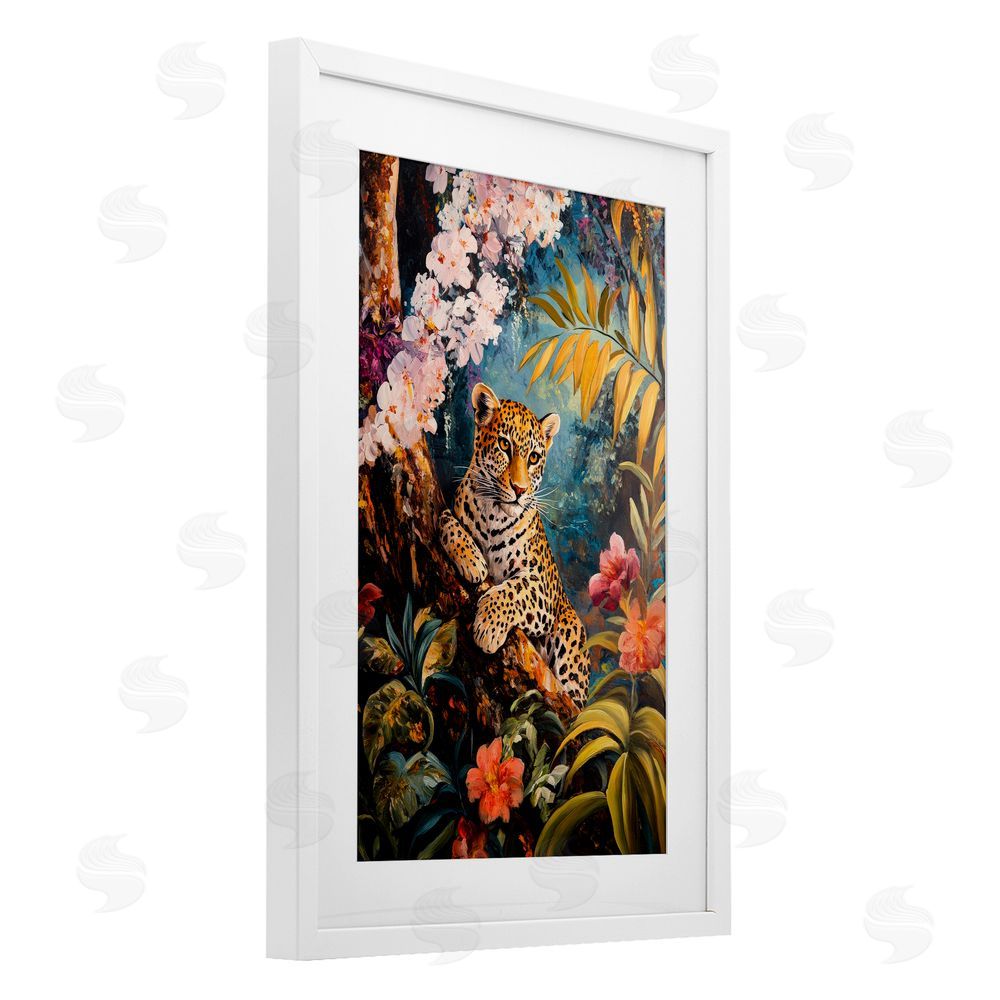 Petal Prints Design On The Wild Side Botanicals White Framed Print Under Glass Wall Art