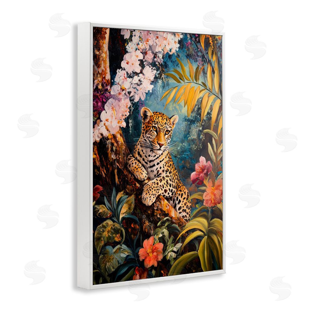Petal Prints Design On The Wild Side Botanicals White Framed Giclee Wall Art
