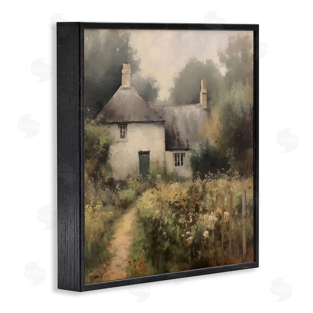 Creative Studio Cottage Comfort in Summer Garden Black Framed Giclee Wall Art Print