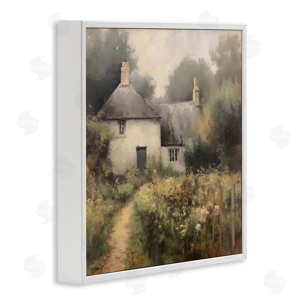 Creative Studio Cottage Comfort in Summer Garden White Framed Giclee Wall Art Print