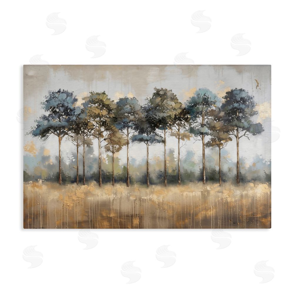 Creative Studio Green & Blue Forest Grove Stretched Canvas Wall Art