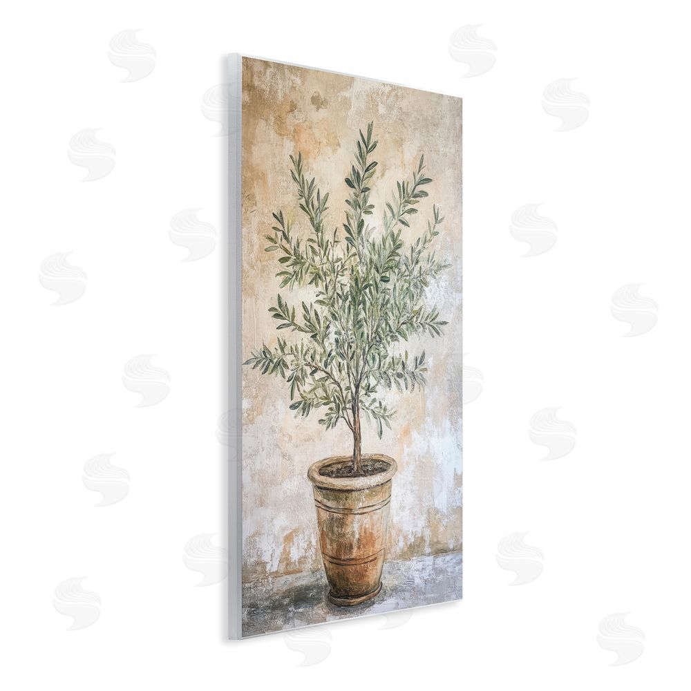 Petal Prints Design Mediterranean Potted Olive Wall Plaque Home Decor Art Print