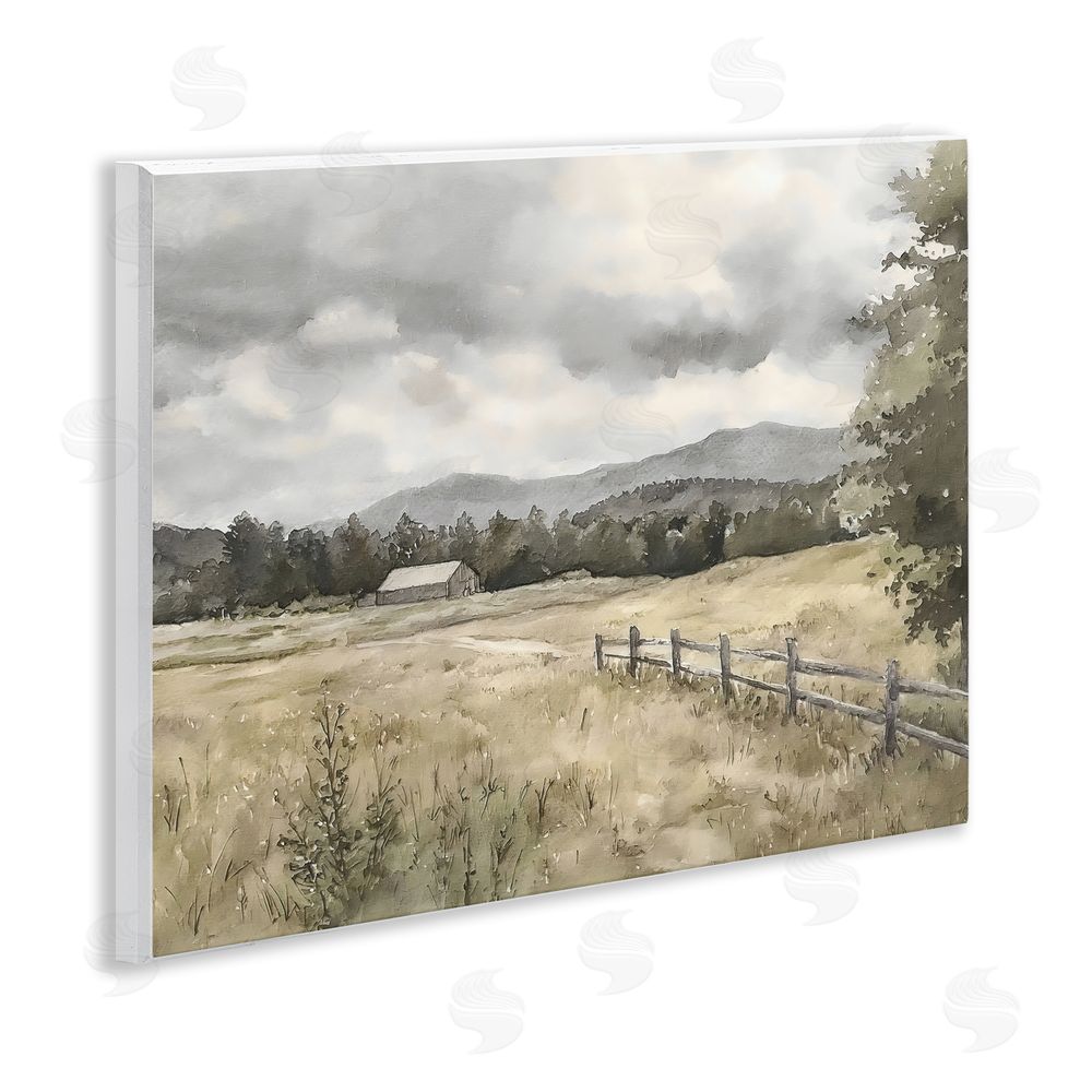 Riley B Muted Valley Cottage Wall Plaque Home Decor Art Print