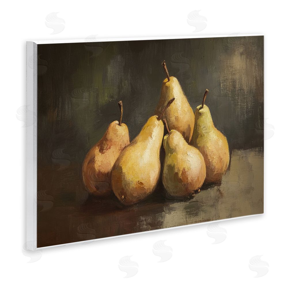 Petal Prints Design Golden Pears Still Life Wall Plaque Home Decor Art Print
