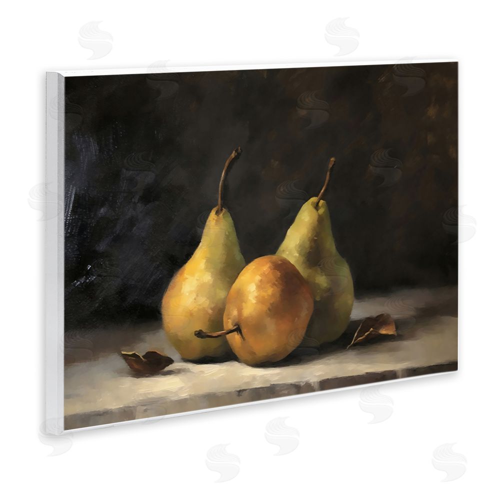 Creative Studio Three Pears on Marble Wall Plaque Printed Art