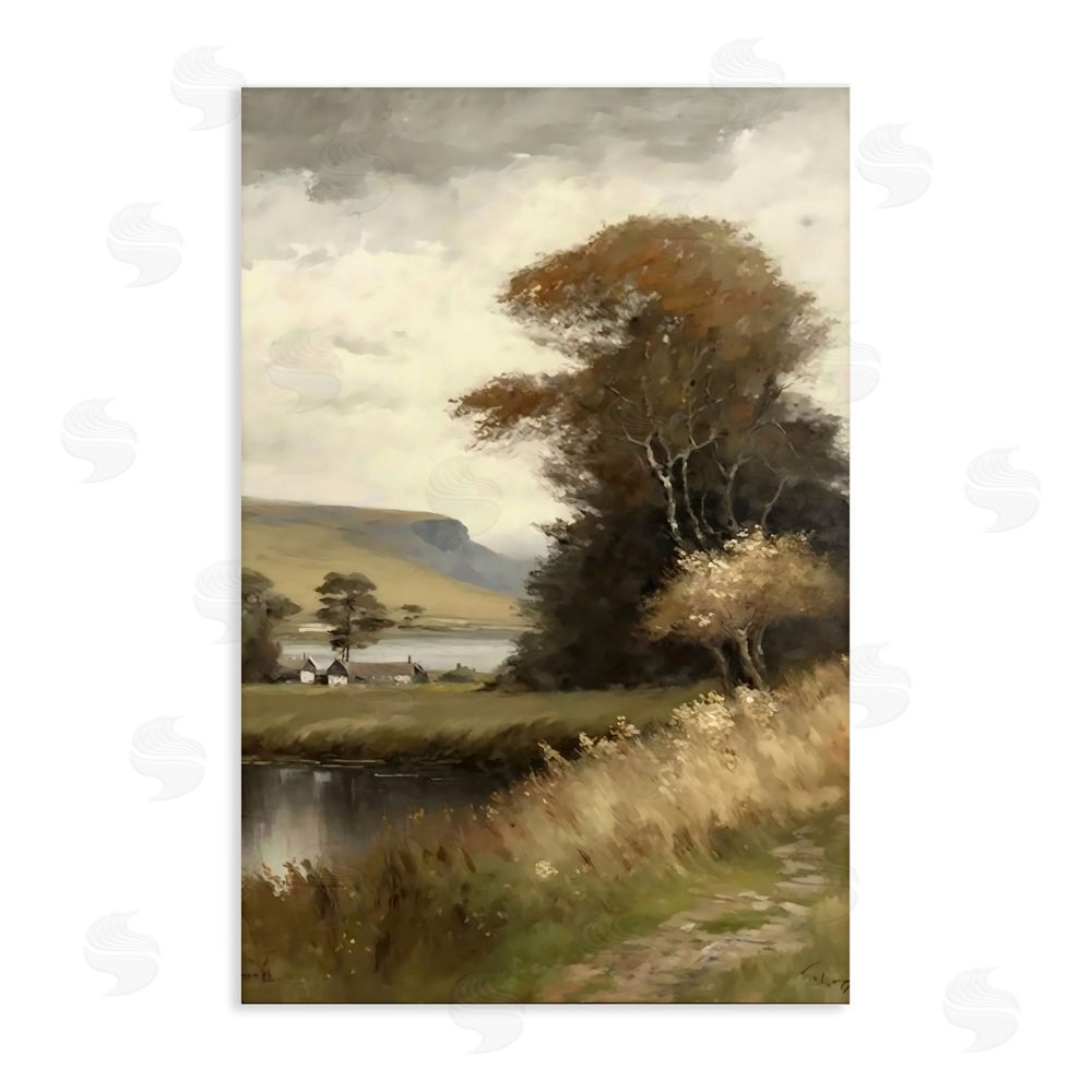 Creative Studio House By The Water Retreat Stretched Canvas Wall Art