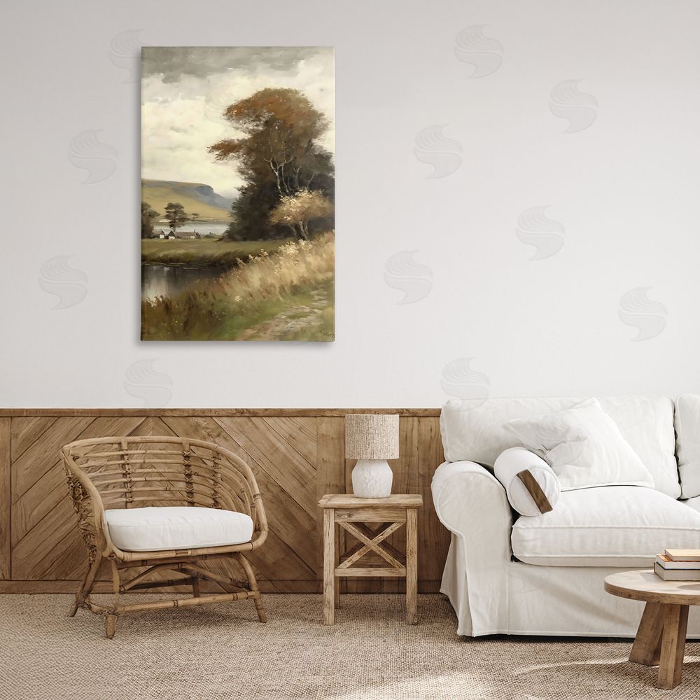 Creative Studio House By The Water Retreat Stretched Canvas Wall Art in Room