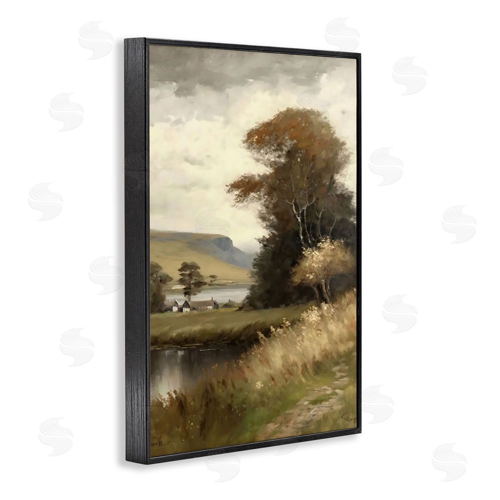 Creative Studio House By The Water Retreat Black Framed Giclee Wall Art