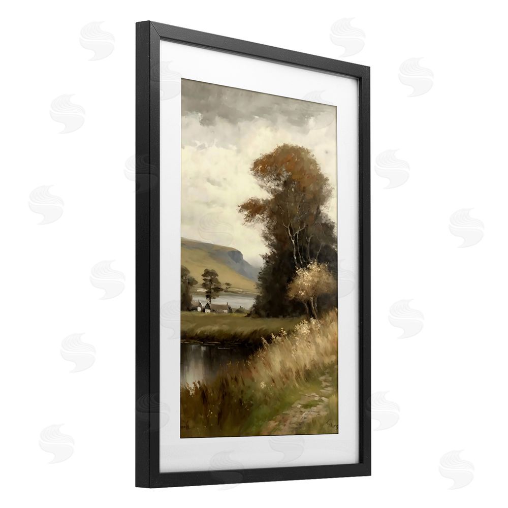 Creative Studio House By The Water Retreat Black Framed Print Under Glass Wall Art