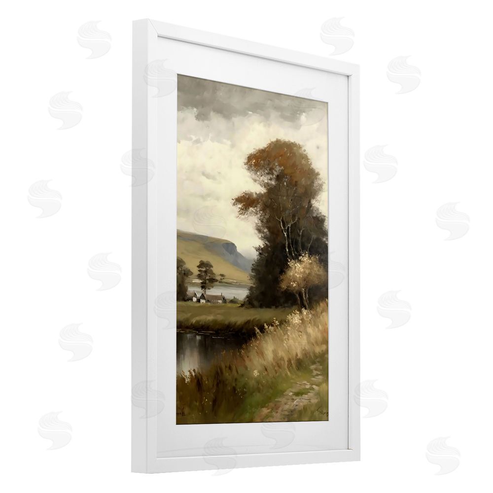 Creative Studio House By The Water Retreat White Framed Print Under Glass Wall Art