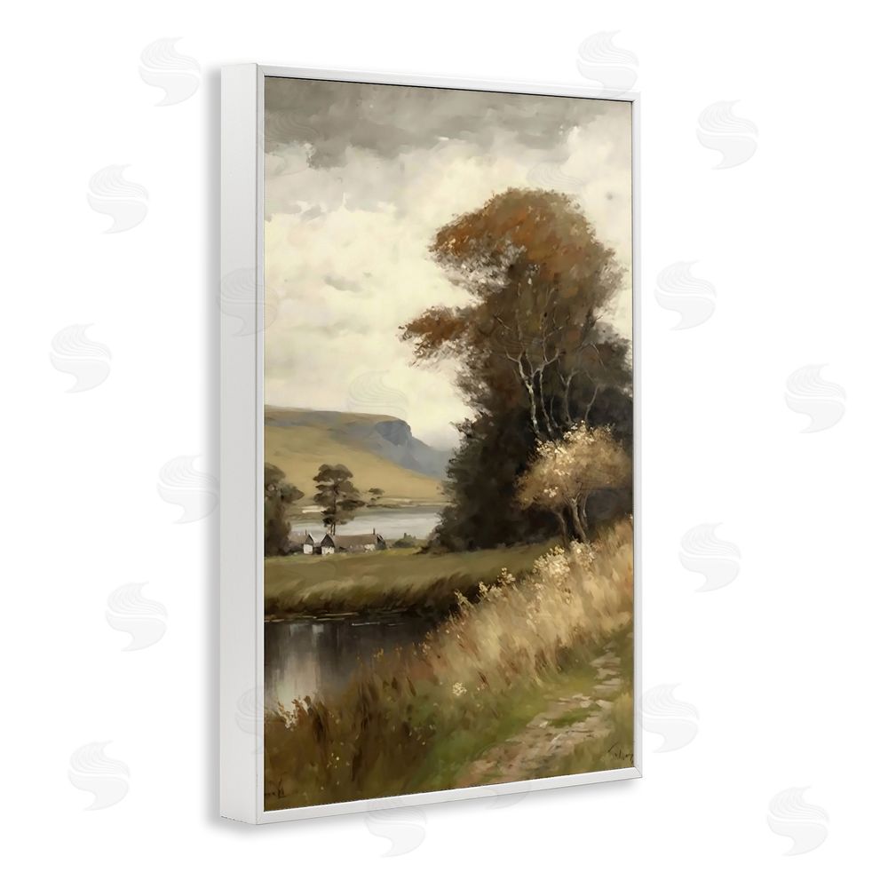 Creative Studio House By The Water Retreat White Framed Giclee Wall Art