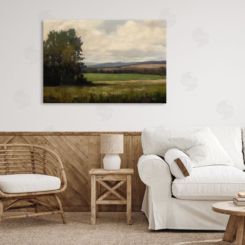 Creative Studio Hills In The Distance Stretched Canvas Wall Art in Room