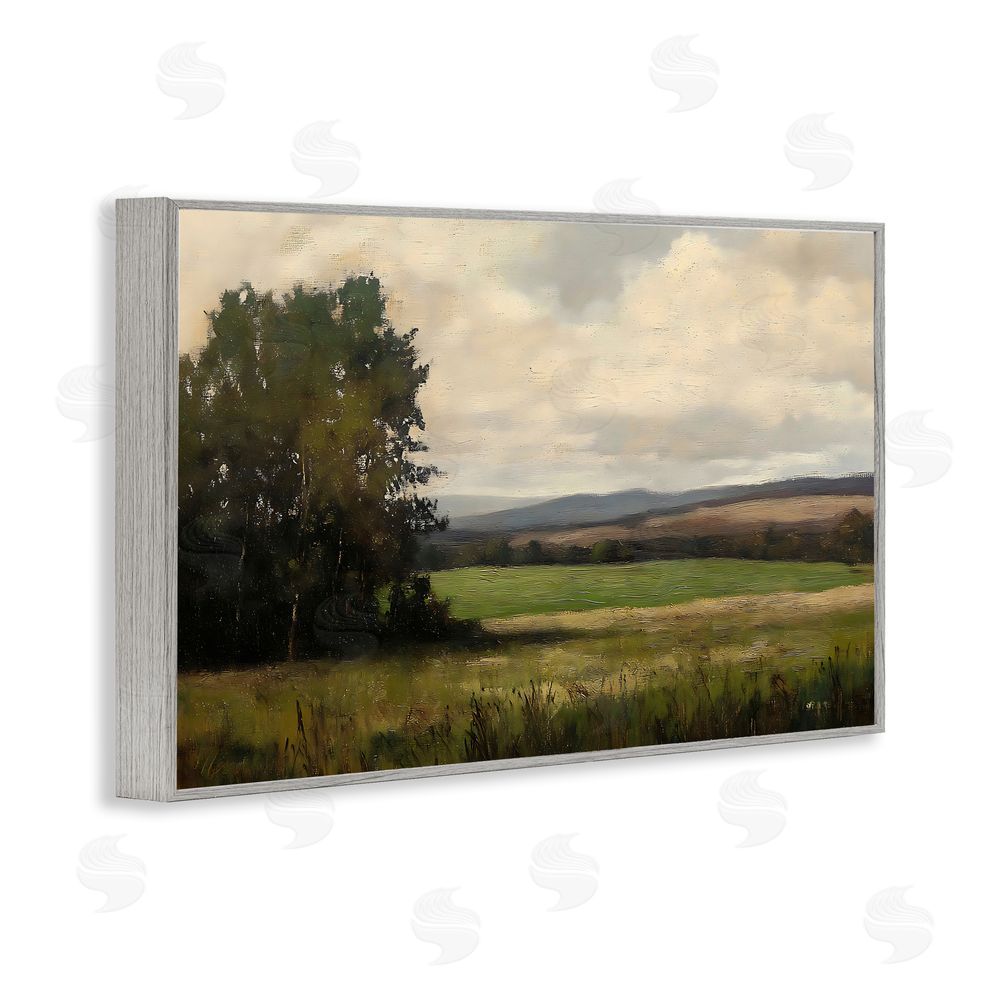 Creative Studio Hills In The Distance Gray Framed Giclee Wall Art