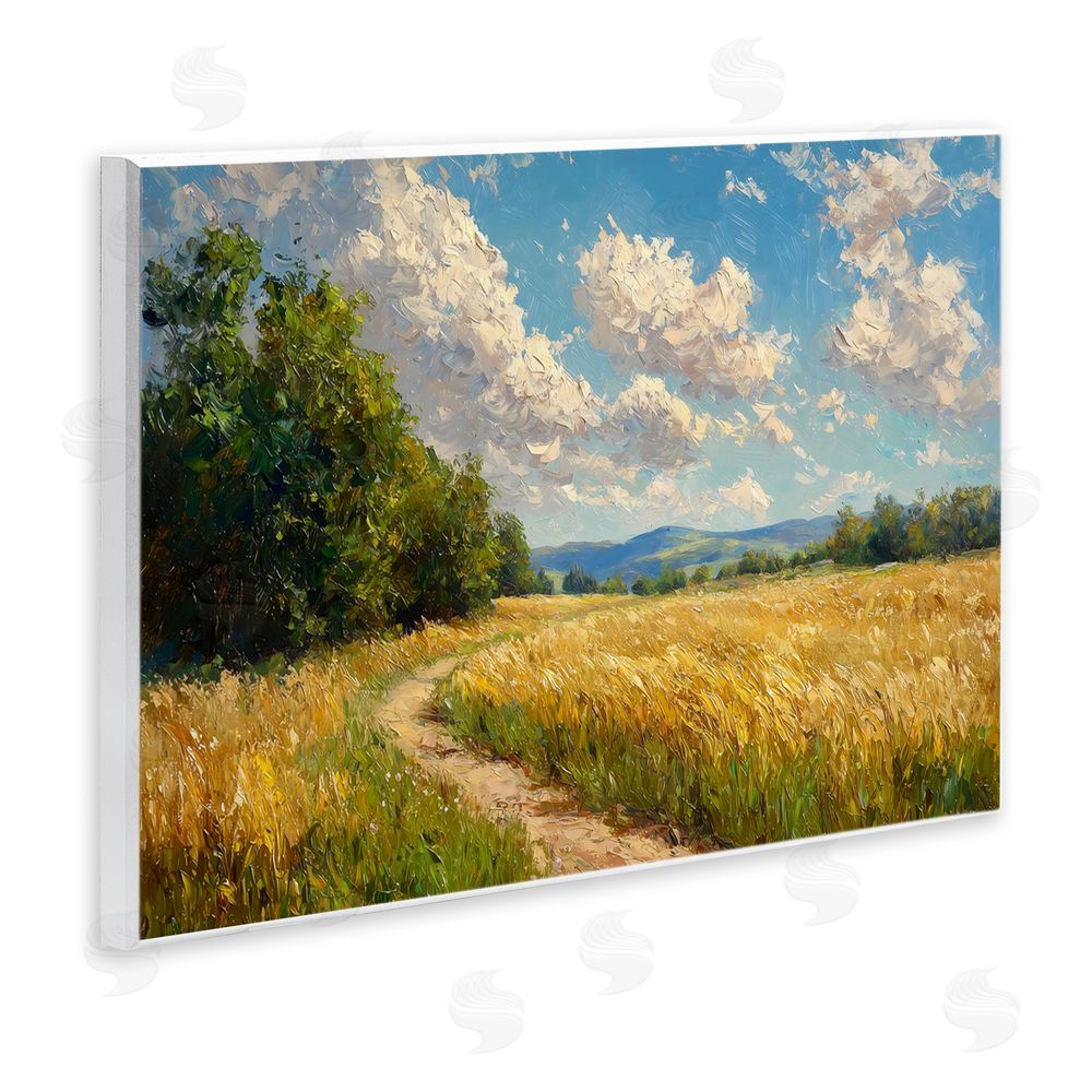 Creative Studio Winding Path Through Wheat Field Wall Plaque Printed Art