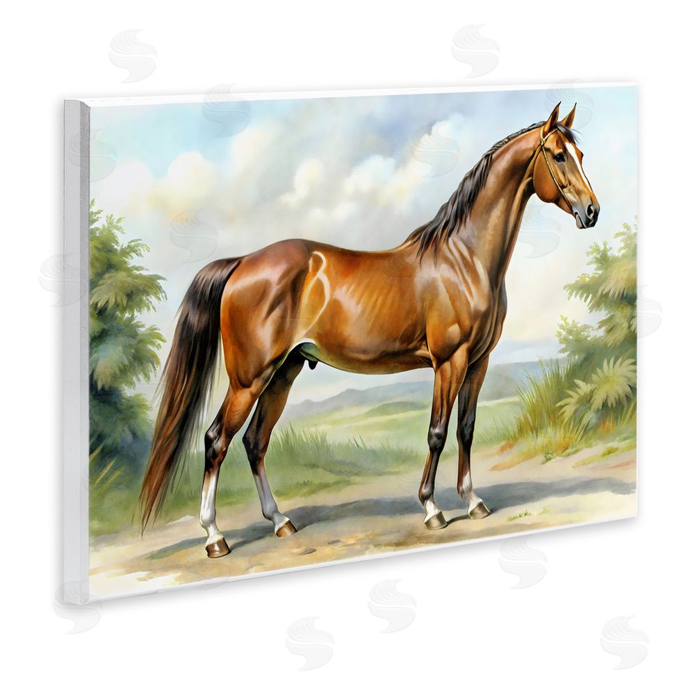 Creative Studio Majestic Horse in Pastoral Landscape Wall Plaque Home Decor Art Print