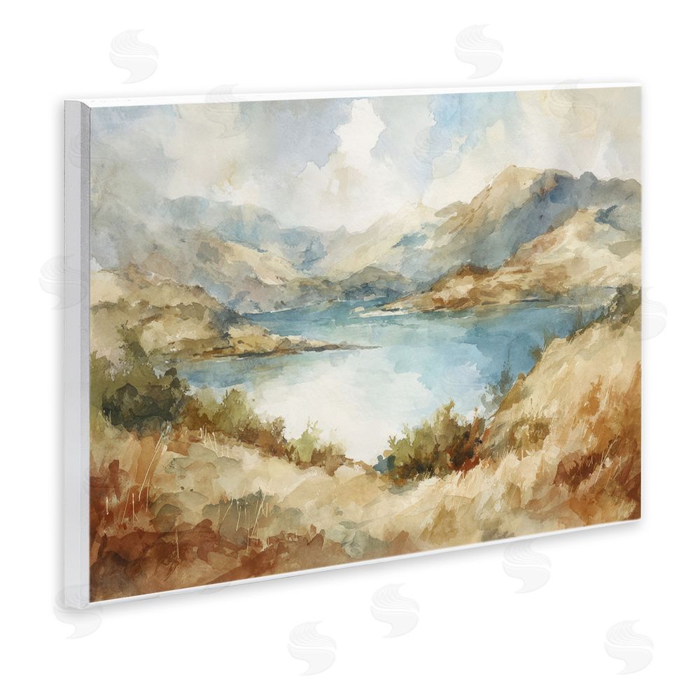 Petal Prints Design Secret Mountain Lake Panorama Wall Plaque Printed Art