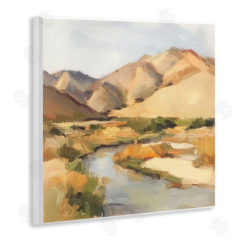 Petal Prints Design Wispy Desert River Wall Plaque Printed Art