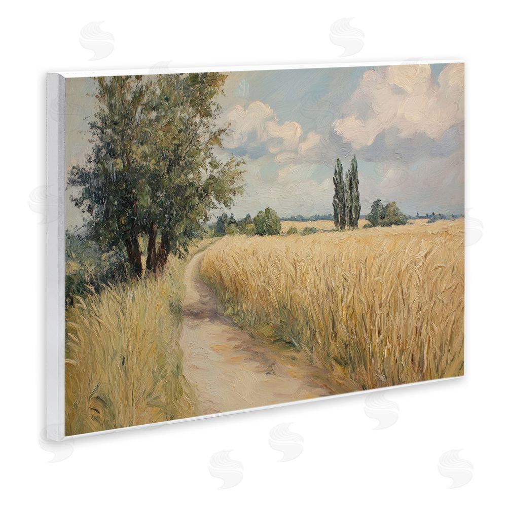 Petal Prints Design Quiet Path Through Wheat Wall Plaque Home Decor Art Print