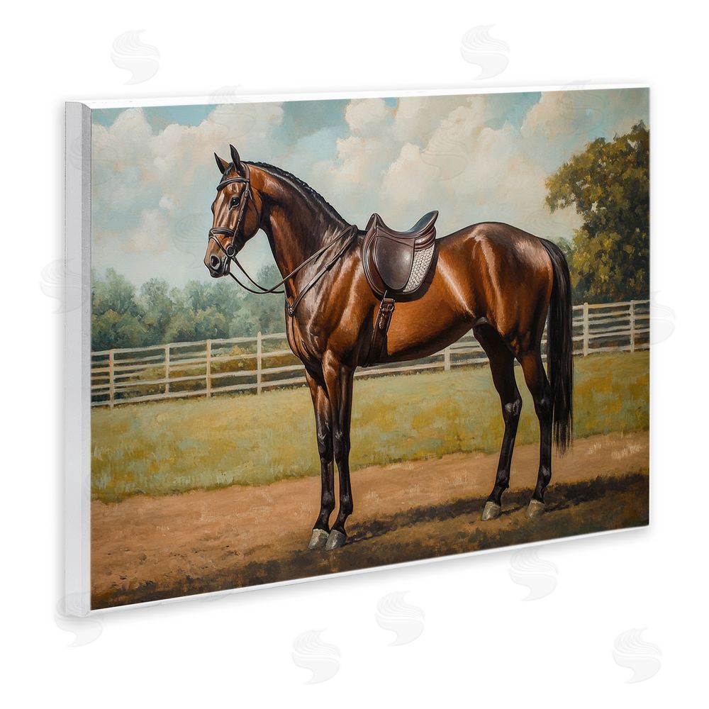 Petal Prints Design Saddled & Ready For The Show Wall Plaque Home Decor Art Print