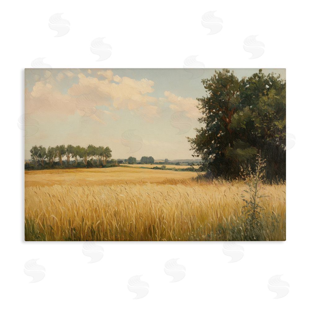 Petal Prints Design Where The Wheat Grows Stretched Canvas Wall Art Print