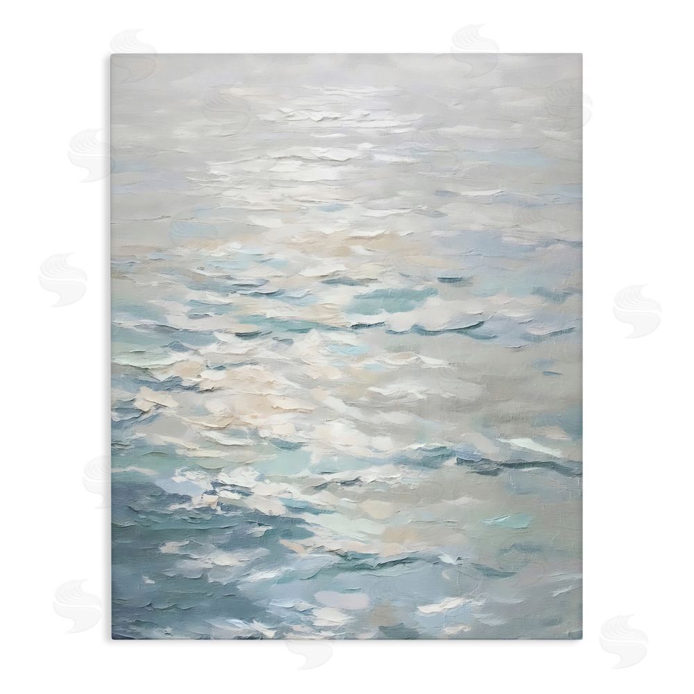 Riley B Shallow Reflections Calm Sea Stretched Canvas Wall Art Print