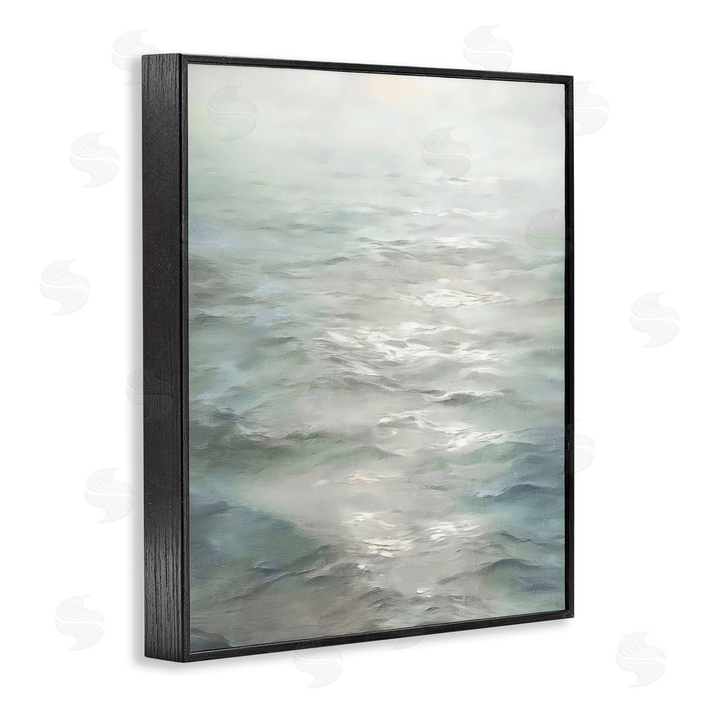 Riley B Shallow Reflections on Sea Black Framed Giclee Wall Art Print