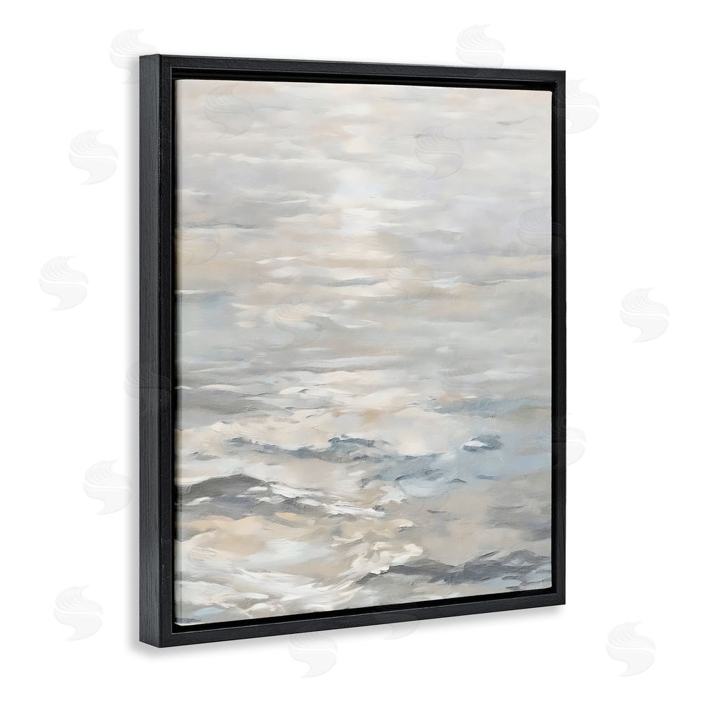 Riley B Shallow Reflections Morning Light Black Floating Framed Canvas Wall Art Print