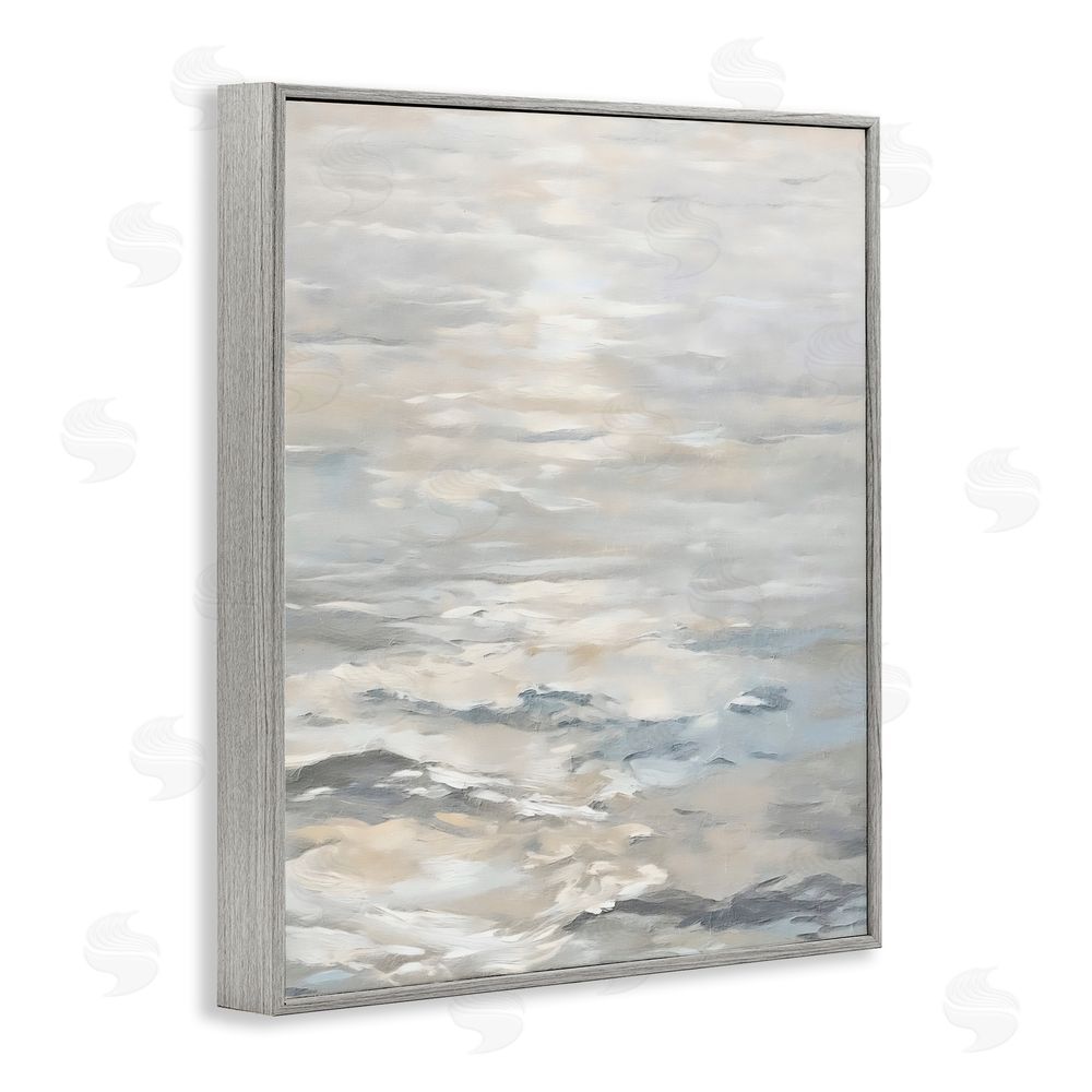 Riley B Shallow Reflections Morning Light Gray Framed Giclee Wall Art Print