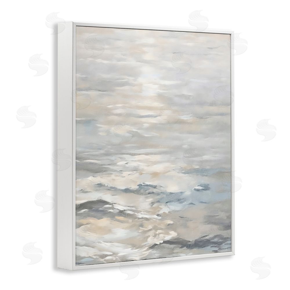 Riley B Shallow Reflections Morning Light White Framed Giclee Wall Art Print