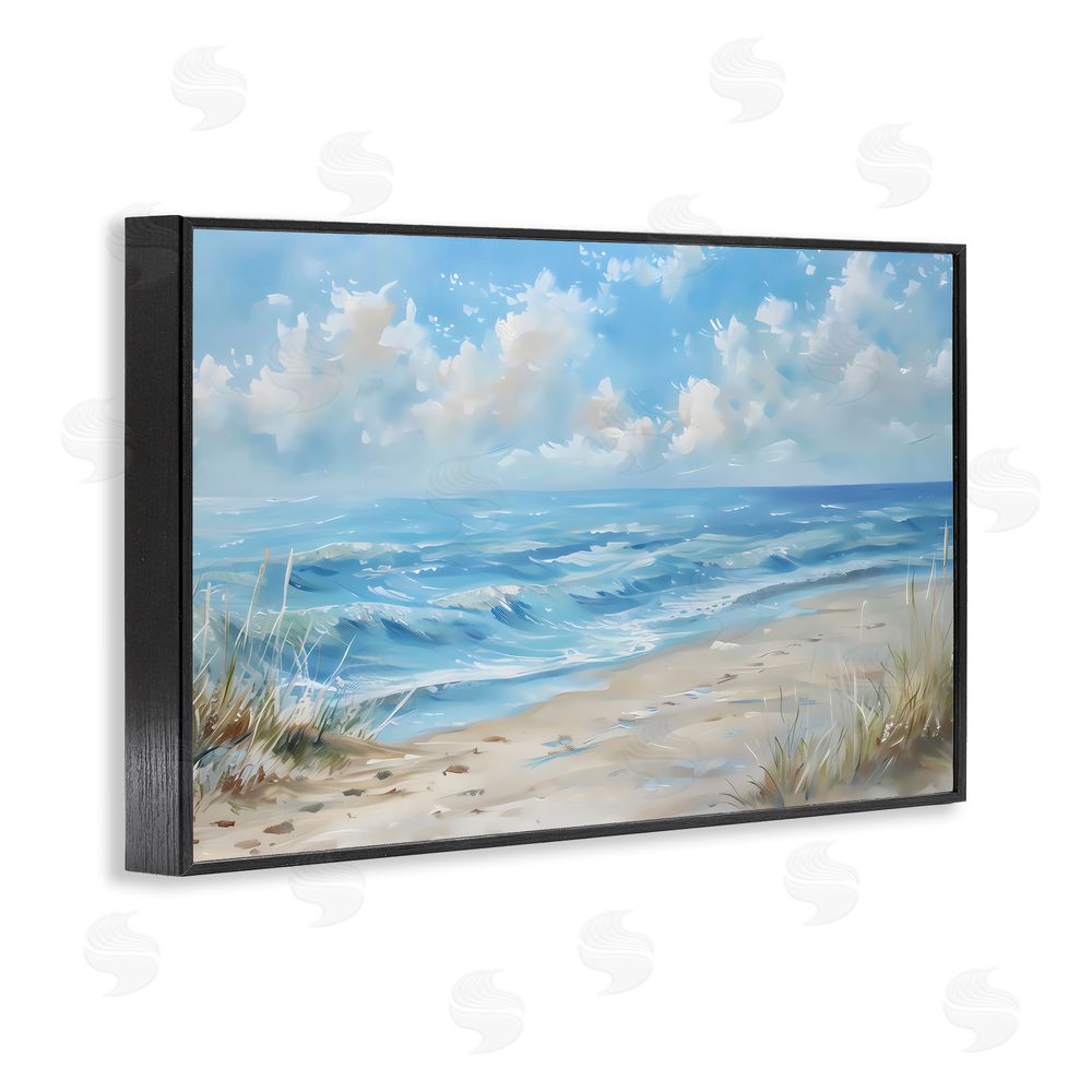 Creative Studio Coastal Tranquility Horizon Black Framed Giclee Wall Art Print