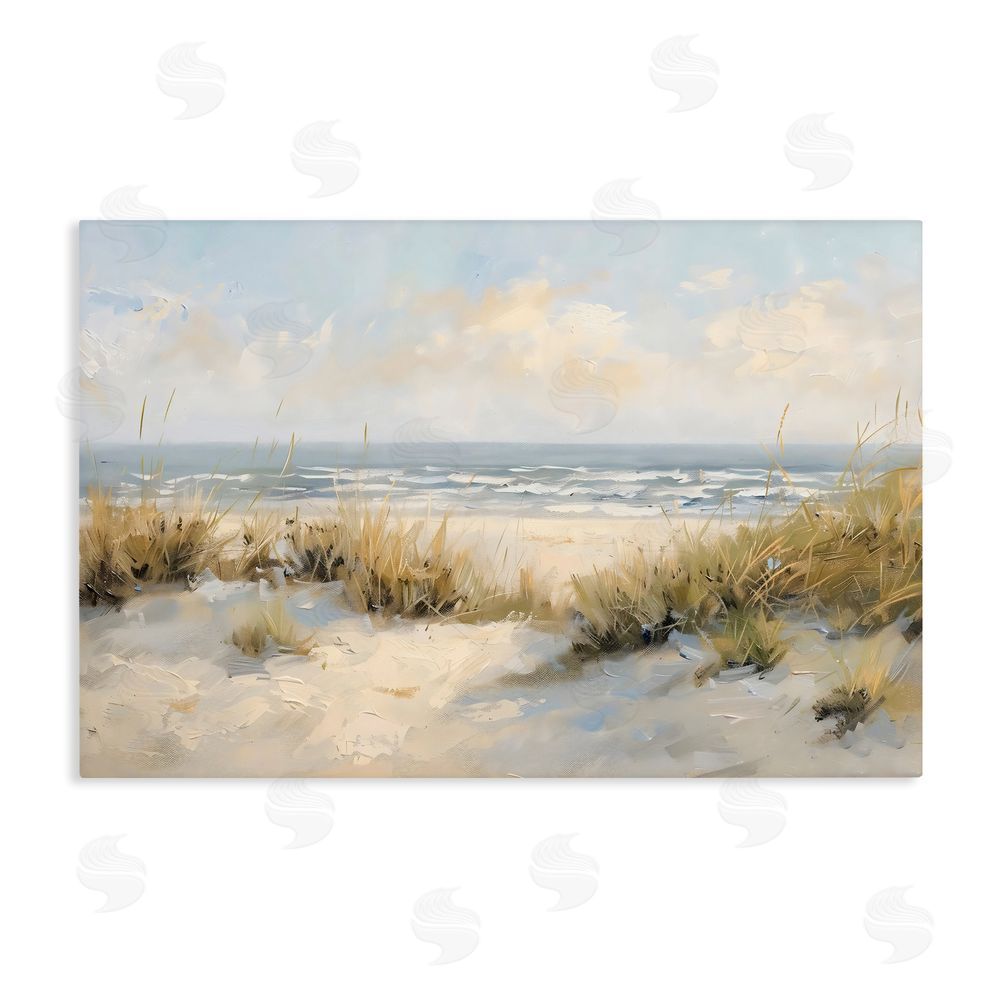 Creative Studio Coastal Birds Over Dunes Stretched Canvas Wall Art