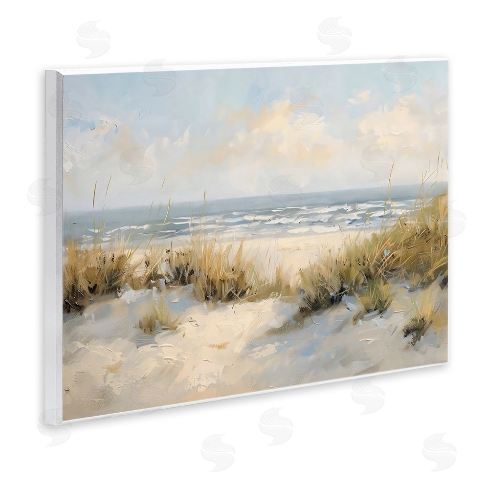 Creative Studio Coastal Birds Over Dunes Wall Plaque with Fixed Lithograph Print