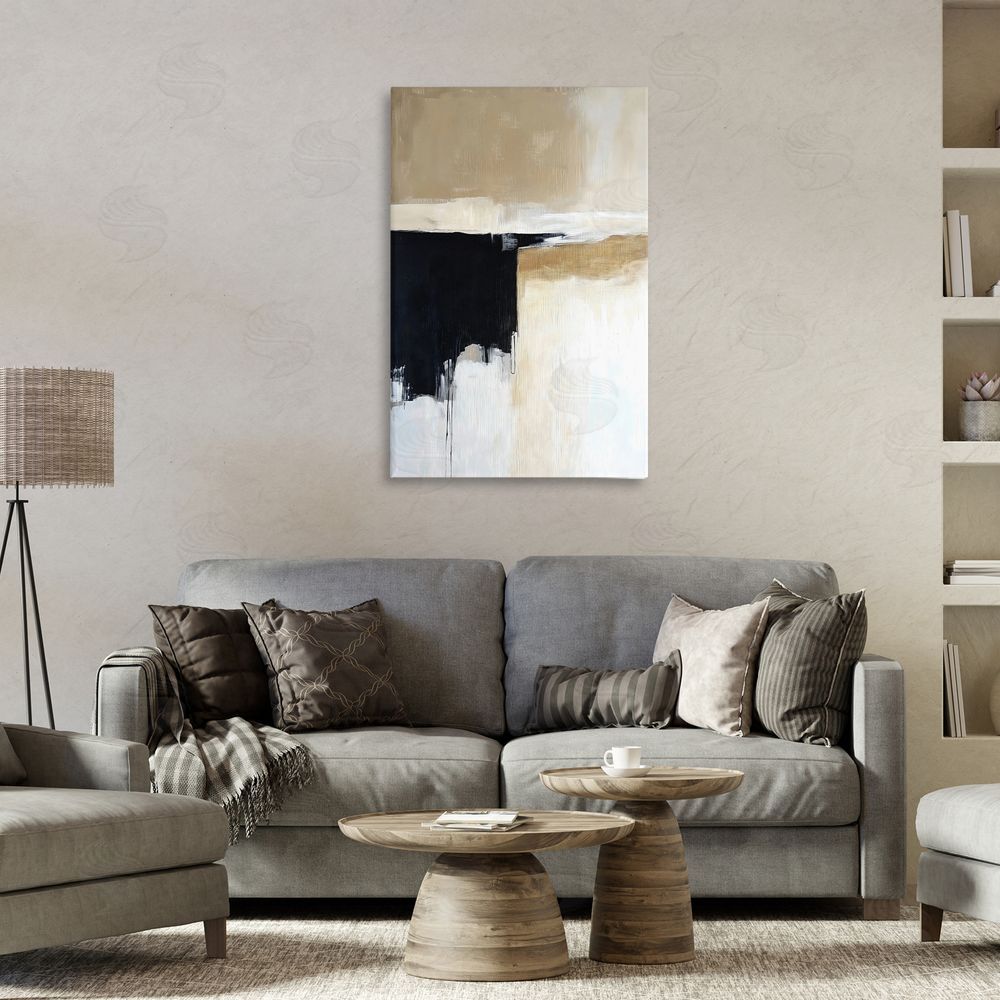 Gina Kelly Desert Shades Muted Neutrals Stretched Canvas Wall Art in Room