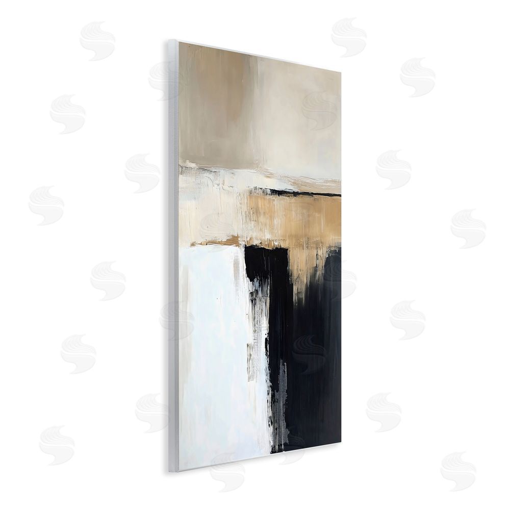 Gina Kelly Desert Horizon Muted Abstract Wall Plaque with Fixed Lithograph Print